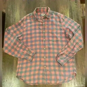 J Crew Checkered Plaid Cotton Button Down‎  Casual Collared Shirt Preppy